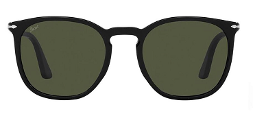 Persol 3316-S 95/31 Classic Black Square Sunglasses 54mm