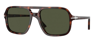 Persol 3328-S 24/31 Havana Square Sunglasses 58mm
