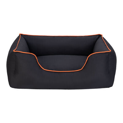 Pet Comfort Alpha Dog Bed Black Orange Medium 80x65 cm