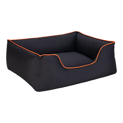 Pet Comfort Alpha Dog Bed Black Orange Medium 80x65 cm