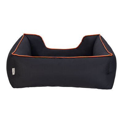 Pet Comfort Alpha Dog Bed Black Orange Medium 80x65 cm