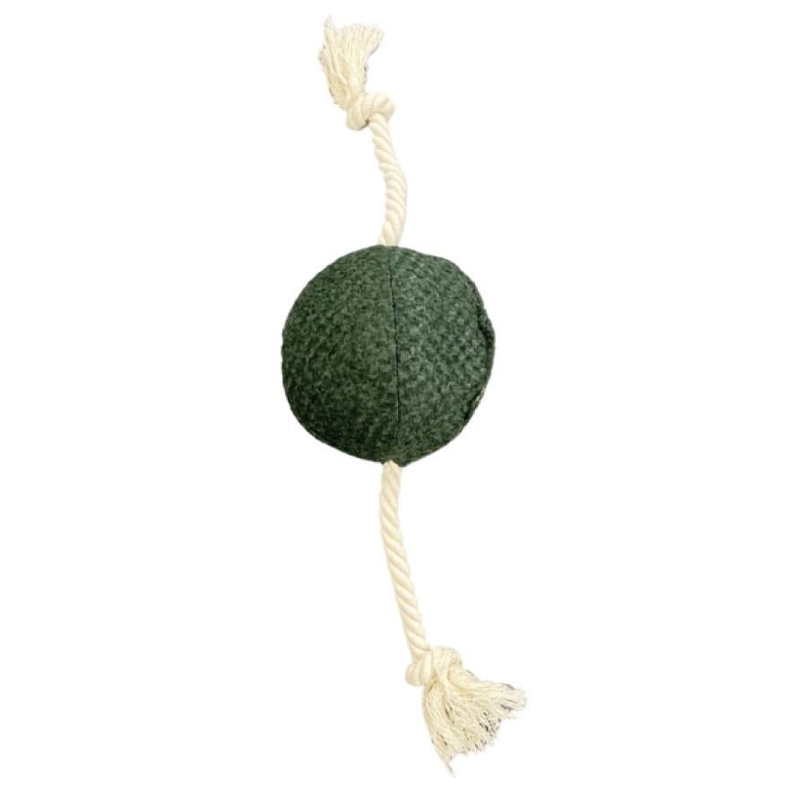 Pet Comfort Rope Ball Dog Toy Durable Cotton Green 40cm