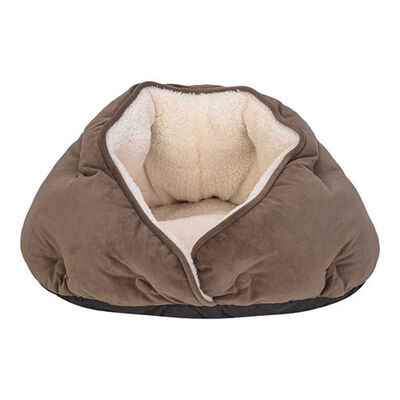 Pet Comfort Paris Brown Pet Bed with Plush Interior 50cm