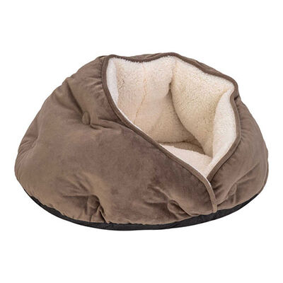 Pet Comfort Paris Brown Pet Bed with Plush Interior 50cm