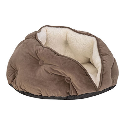 Pet Comfort Paris Brown Pet Bed with Plush Interior 60cm