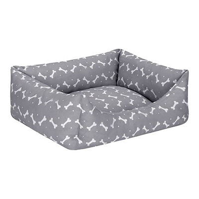 Pet Comfort Uniform Bone Grey & White Pet Bed Small 40x50 cm