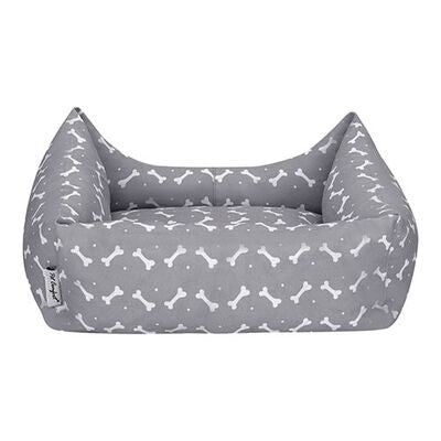 Pet Comfort Uniform Bone Grey & White Pet Bed Small 40x50 cm