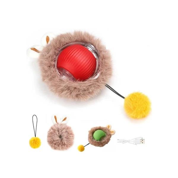 Pet Corn Interactive Moving Feather Ball Cat Toy