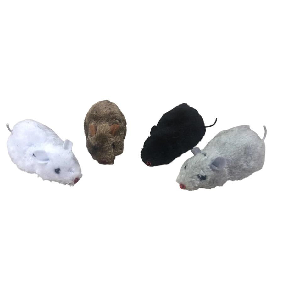 Pet Corn Wind-Up Mouse Cat Toy for Active Play 11 cm