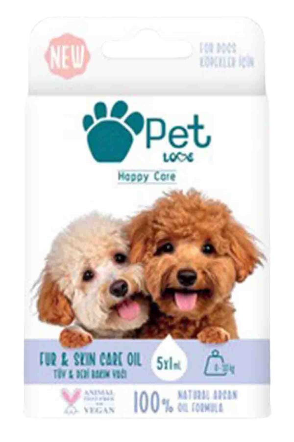 Pet Love Argan Oil Dog Coat Care for Small Breeds 5x1ml