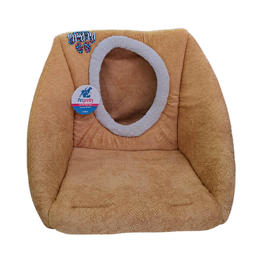 Pet Pretty Comfort 3-in-1 Mustard Pet Bed and House