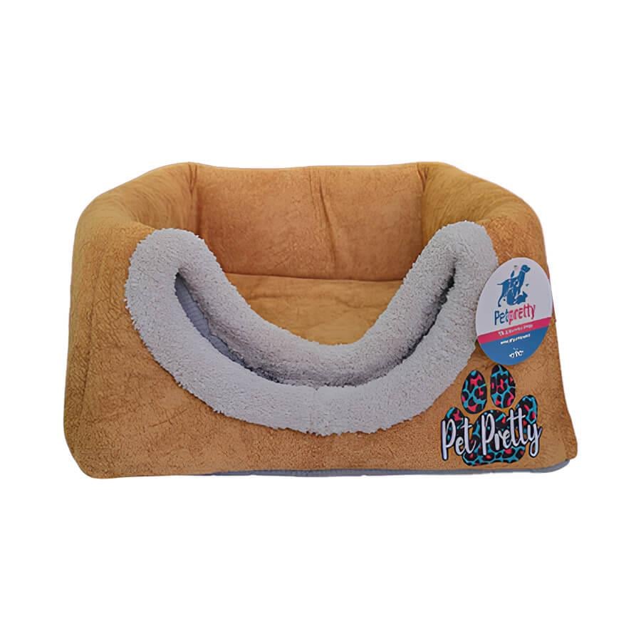 Pet Pretty Comfort 3-in-1 Mustard Pet Bed and House