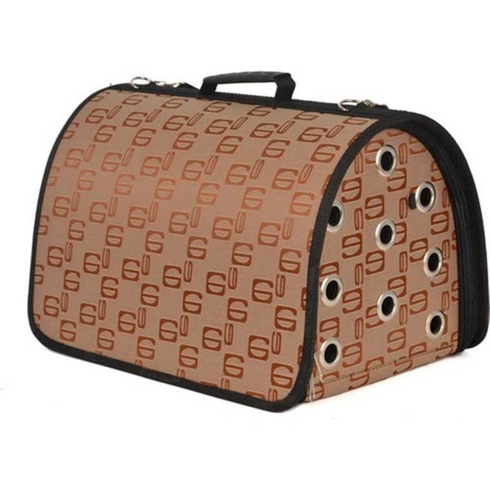 Pet Pretty Flybag Brown Pet Carrier with Waterproof Fabric 40cm