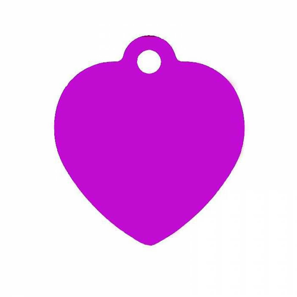 Dalis Heart Shaped Pet ID Tag Purple 3.1 cm