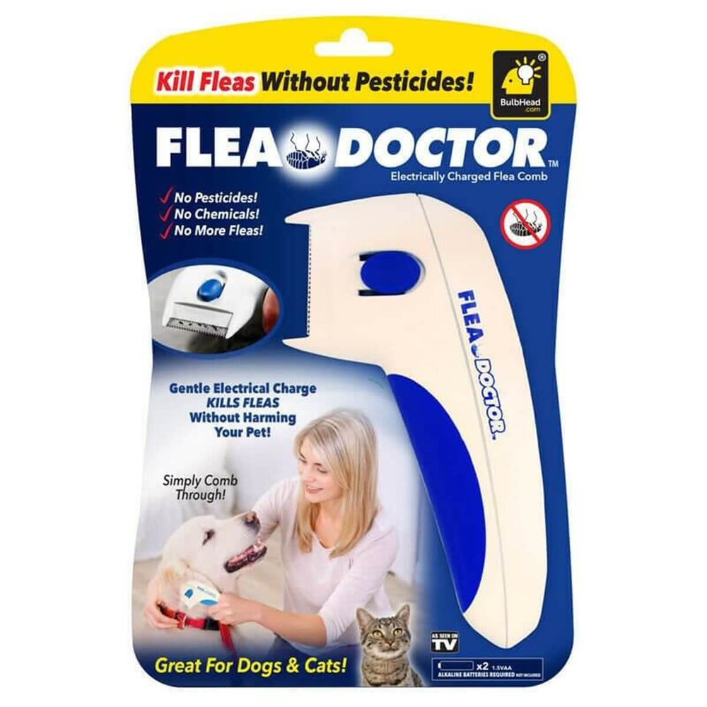 Pet Corn Flea Comb for Cats & Dogs - Battery-Powered Electric Flea Comb