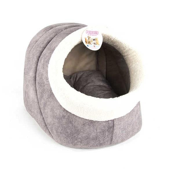 Pet Pretty Alaska Cat & Dog Bed Comfort Nest Grey 47x40x38 cm