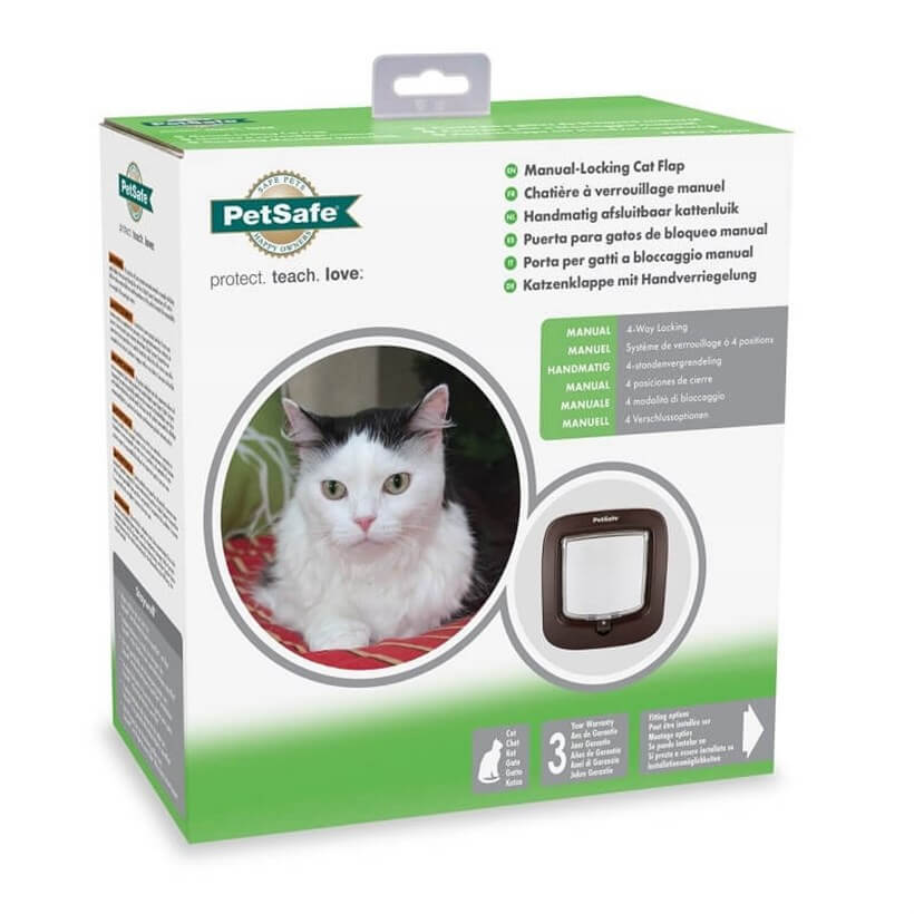 PetSafe Manual 4-Way Locking Pet Door Wood Finish 219mm