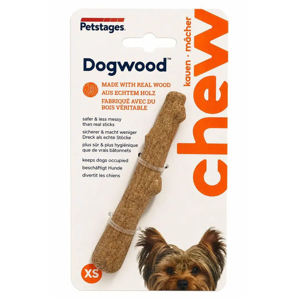 Petstages Durable Stick Papaya Wood Chew Toy for X-Small Dogs