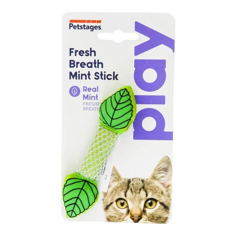 Petstages Fresh Mint Cat Chew Toy - Mint Scented Dental Chew Stick