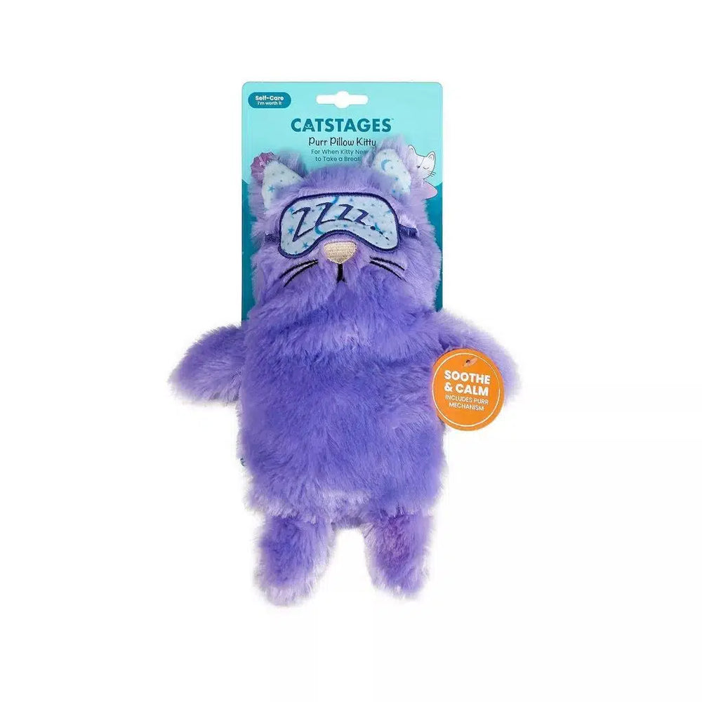 Petstages Purr Pillow Plush Cat Toy with Purr Sound 30 cm