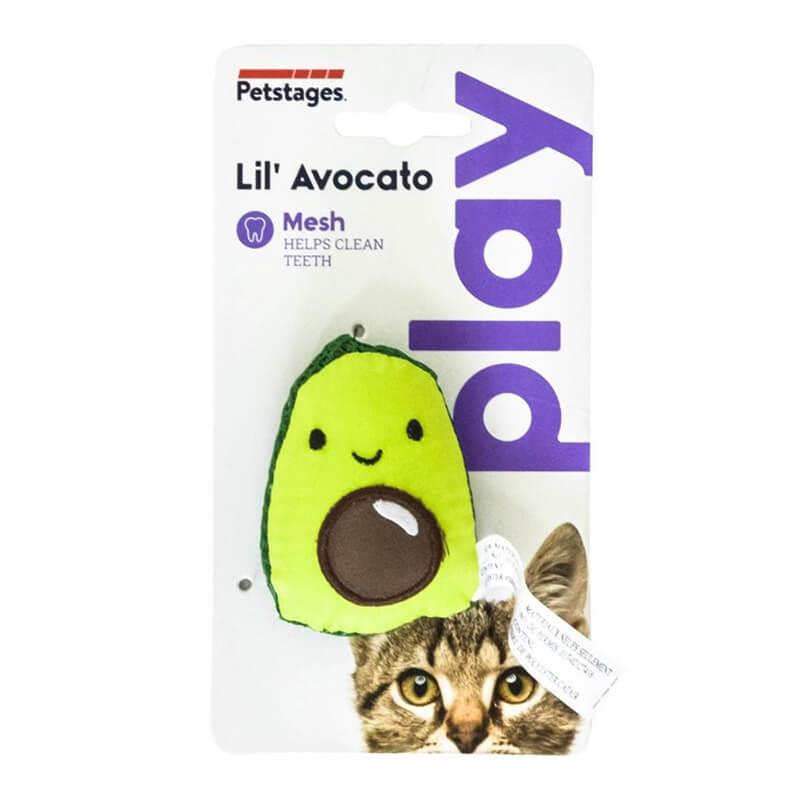Petstages Lil Avocato Dental Health Cat Chew Toy with Catnip