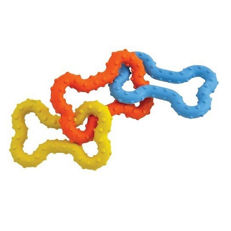 Petstages Mini Bone Tug Dog Tug Toy, Non-Toxic Rubber for Small Dogs, 14-16.5 cm