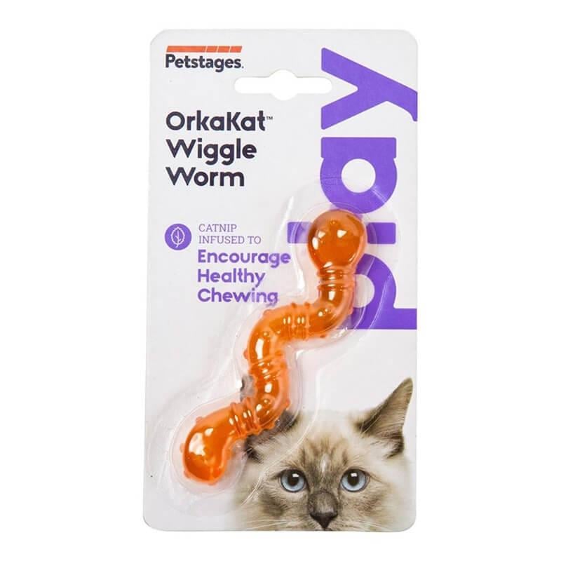 Petstages Catnip Worm Toy for Dental Health 10cm