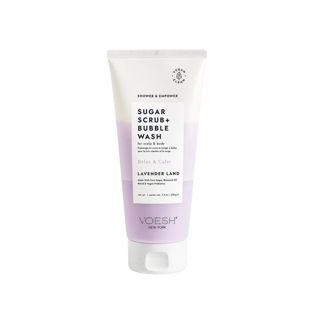 Voesh New York Lavender Scalp & Body Foaming Sugar Scrub 210g