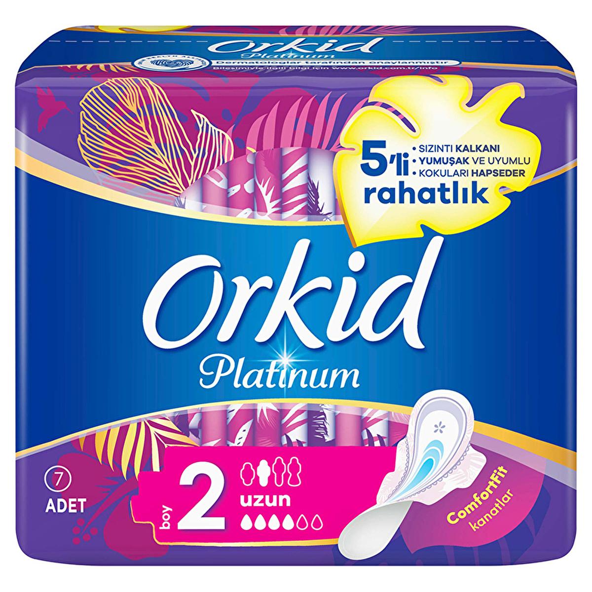 Orkid Platinum Winged Hygienic Pads for Women - Comfort &amp; Protection, 7 Count Orkid Platinum Hygienic Pads - Comfort &amp; Protection Hygienic pads, Menstrual protection, Orkid Platinum, Winged sanitary pads, Leakage protection sanitary products, Women&#39;s health, Menstrual hygiene, Sanitary products, Feminine care, Comfortable sanitary pads, Advanced menstrual protection, Odor control sanitary pads