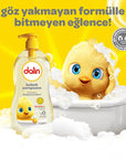 dalin baby shampoo classic 700ml bottle, dalin baby shampoo application on baby hair Dalin Baby Shampoo - Classic | 700 ml Dalin Baby Shampoo - Classic 700 ml baby-shampoo, dalin, hygiene, gentle-care, baby-products, parenting, no-tears, hypoallergenic, dermatologically-tested, ai-generated