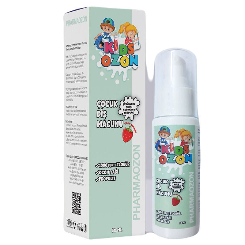 Pharmaozon Kids Ozone Fluoride Toothpaste for Cavity Protection 50 ml
