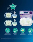 Philips Avent Ultra Start Nighttime Pacifier 0-2M 2-Pack