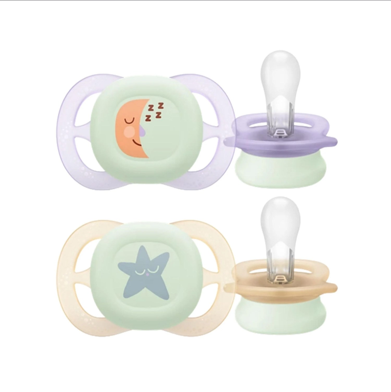 Philips Avent Ultra Start Nighttime Pacifier 0-2M 2-Pack