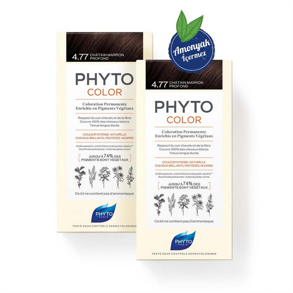 Phyto Phytocolor 4.77 Intense Chestnut Copper Hair Dye Duo