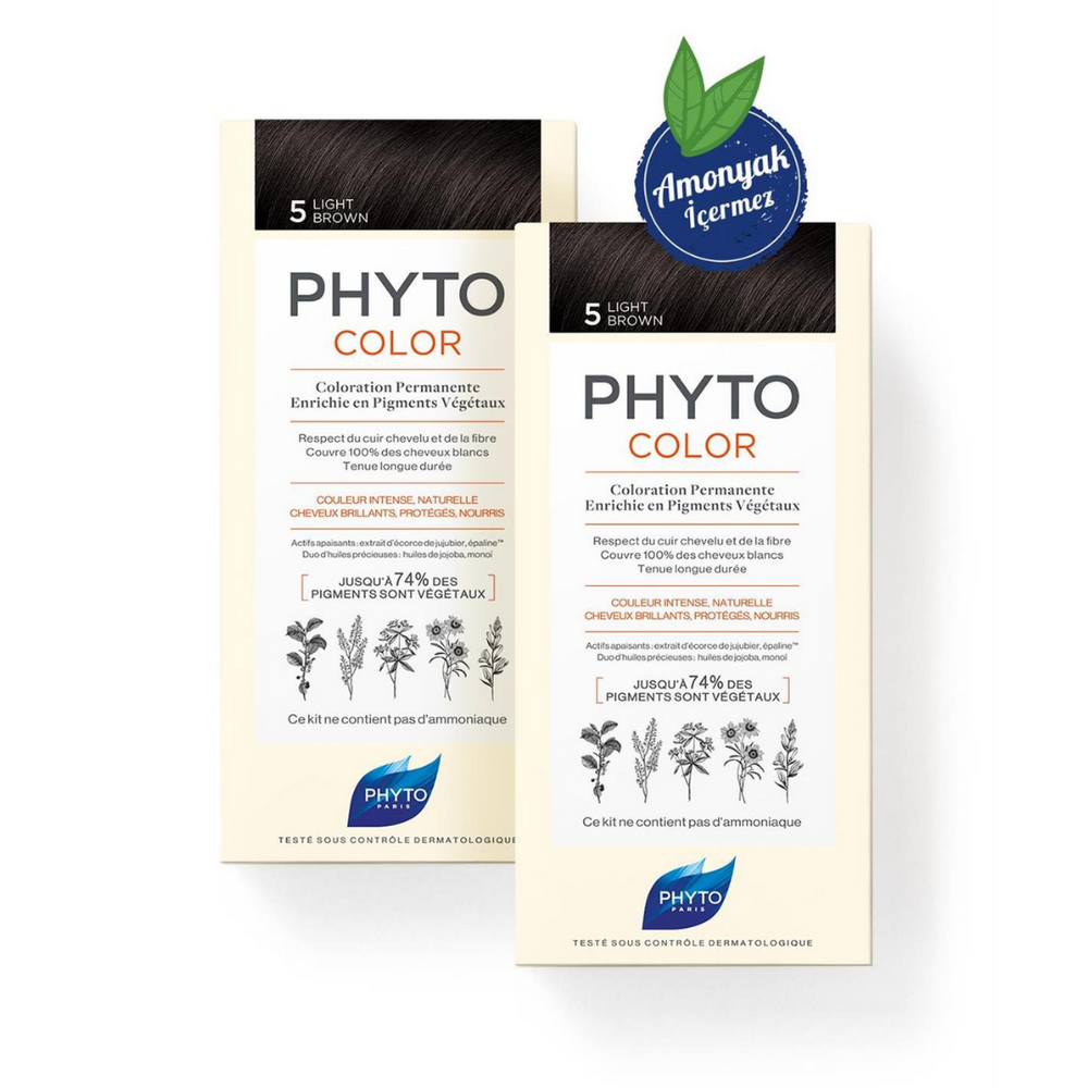 Phyto Phytocolor 5 Light Chestnut Ammonia-Free Hair Color Duo