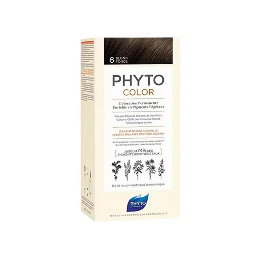 Phyto Phytocolor Permanent Botanical Hair Color 6 Dark Blonde