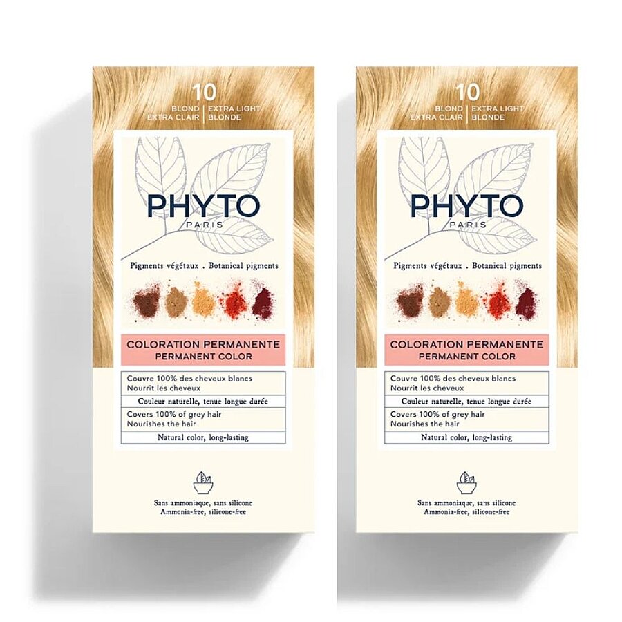 Phyto Phytocolor 10 Very Light Blonde Hair Dye Kit 2-Pack