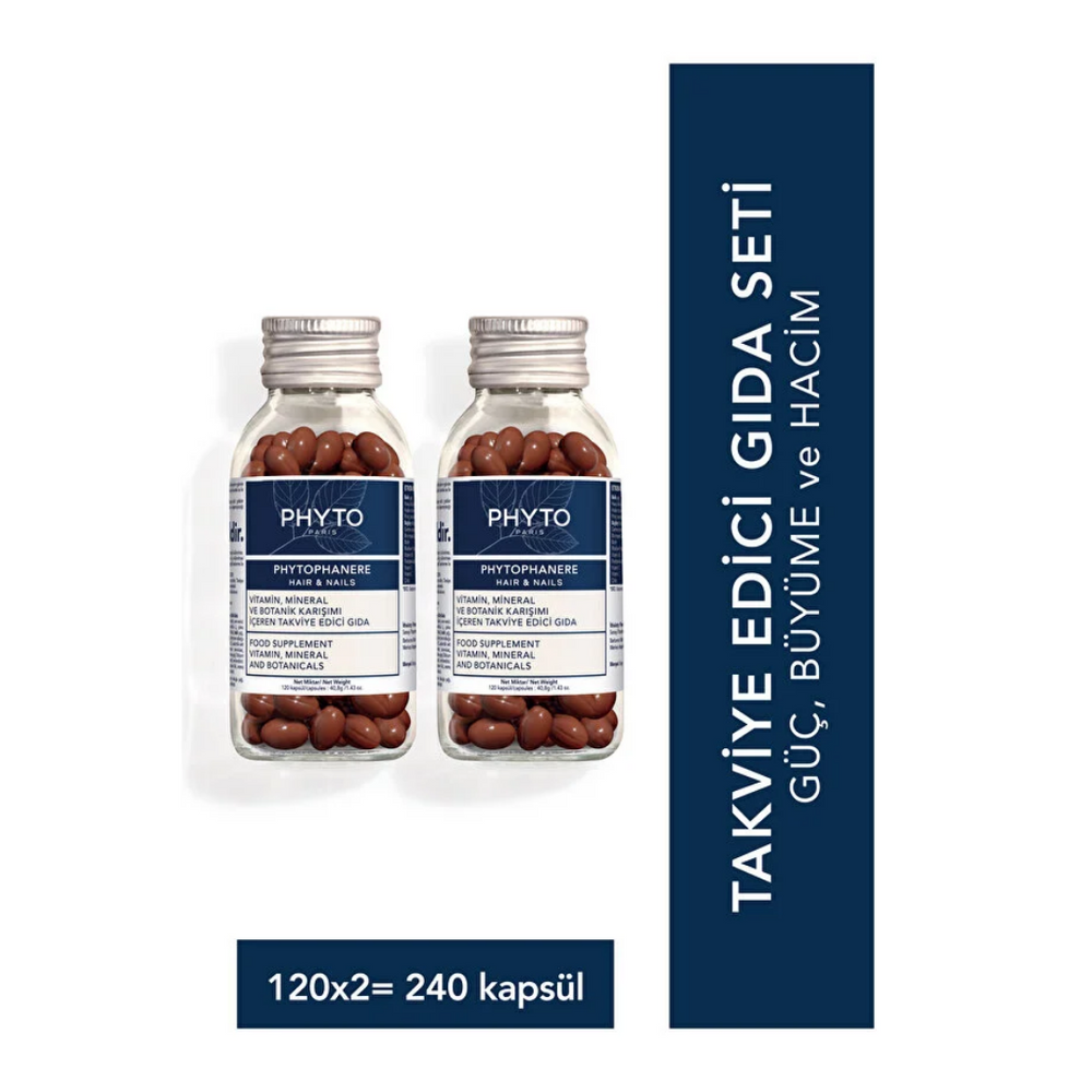 Phyto Phytophanere Dietary Supplement for Hair and Nails 2x120 Capsules