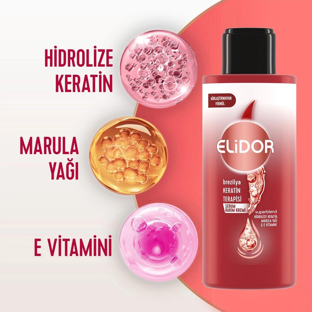 Elidor Keratin Therapy Hair Cream for Smooth Shine 90 ml
