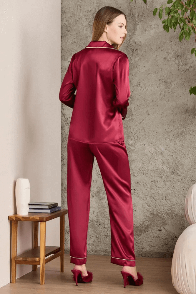 Pierre Cardin 1200 Women's Burgundy Pajama Set