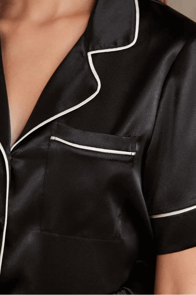 Pierre Cardin Women's Black Loungewear Shorts Set