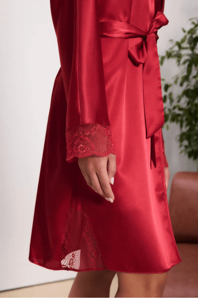 Pierre Cardin 4500 Nightgown and Robe Set in Red 2-Piece