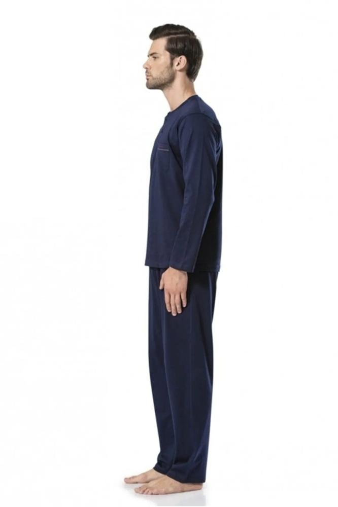 Pierre Cardin 5454 Men's Long Pajama Set in Navy