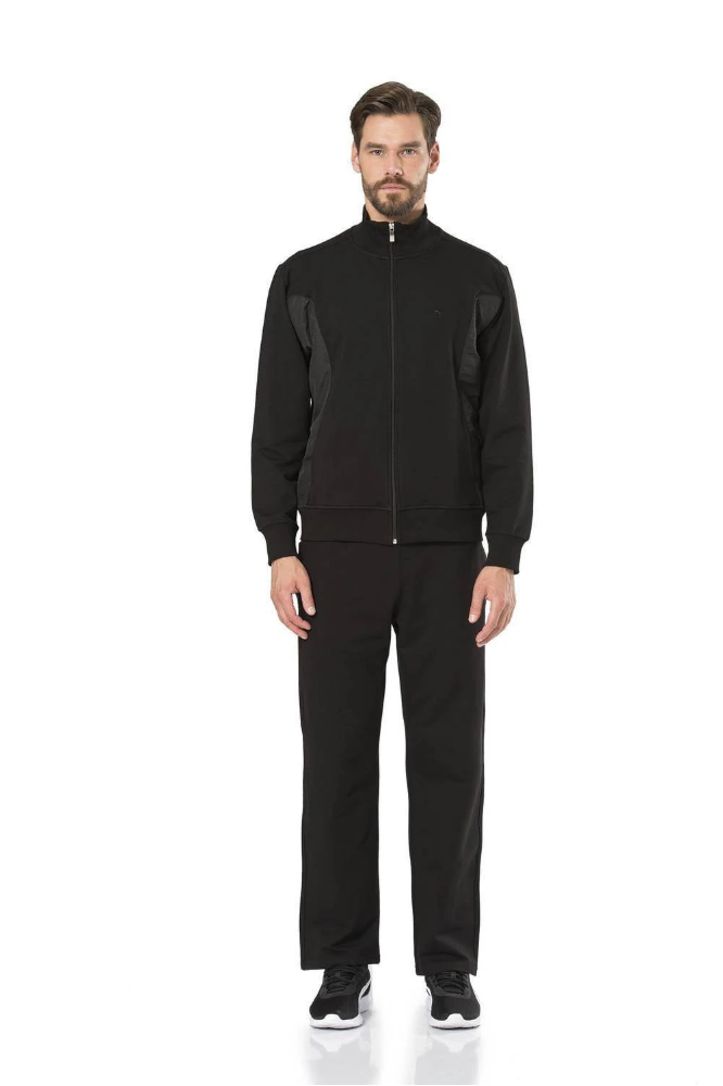 Pierre Cardin 7000 Men's Tracksuit Set Comfort Fit Black
