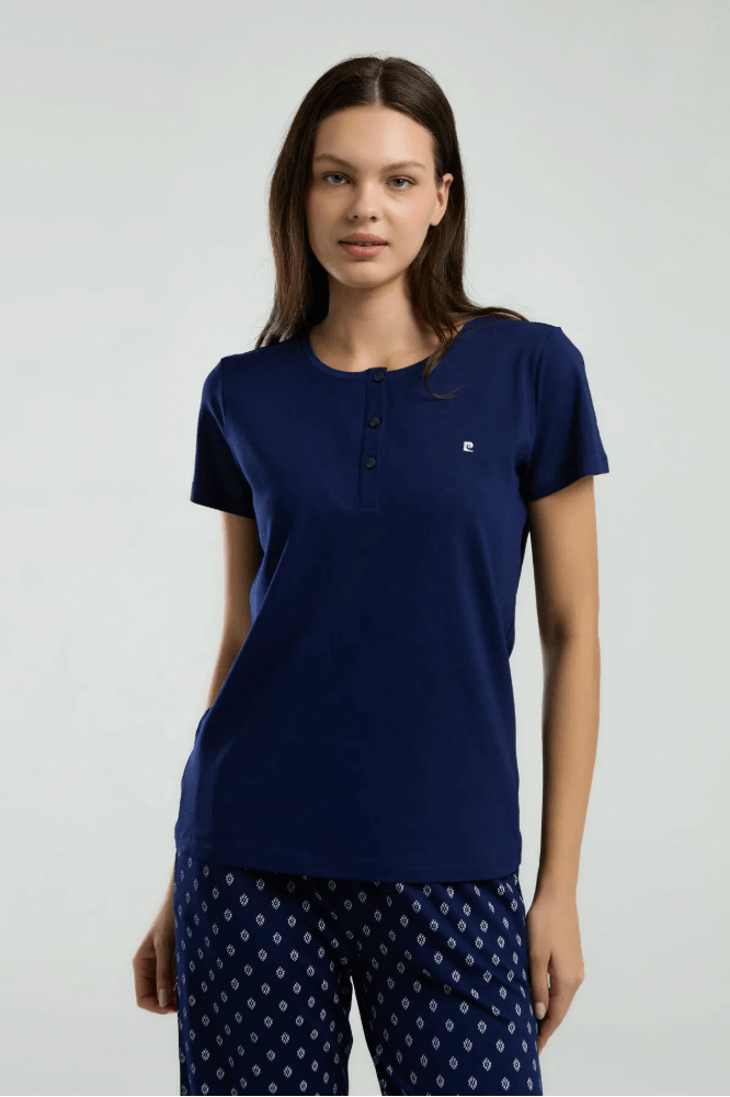 Pierre Cardin Women's Pajama Set Navy Blue 8953-S
