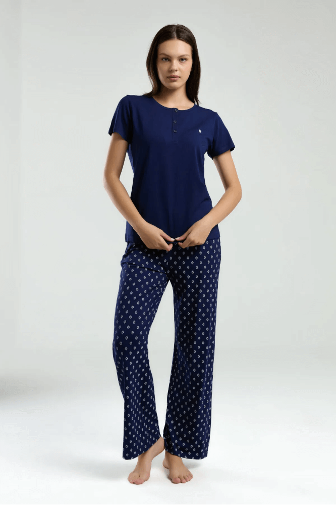 Pierre Cardin Women's Pajama Set Navy Blue 8953-S