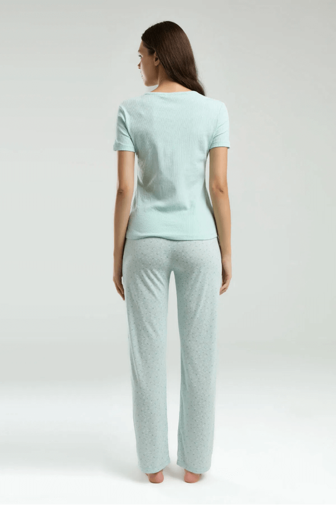 Pierre Cardin 8989-S Women's Pajama Set in Mint