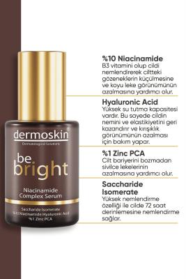Dermoskin Be Bright Niacinamide Complex Serum for Oily & Combination Skin - Hydrating, Pore Minimizing, 30ml - view 2