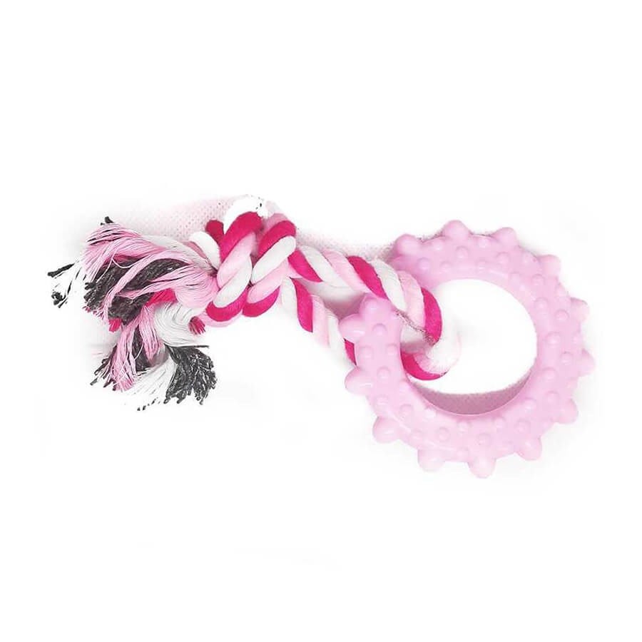 Playfull Ring Rope Dog Chew Toy for Dental Health 18 cm