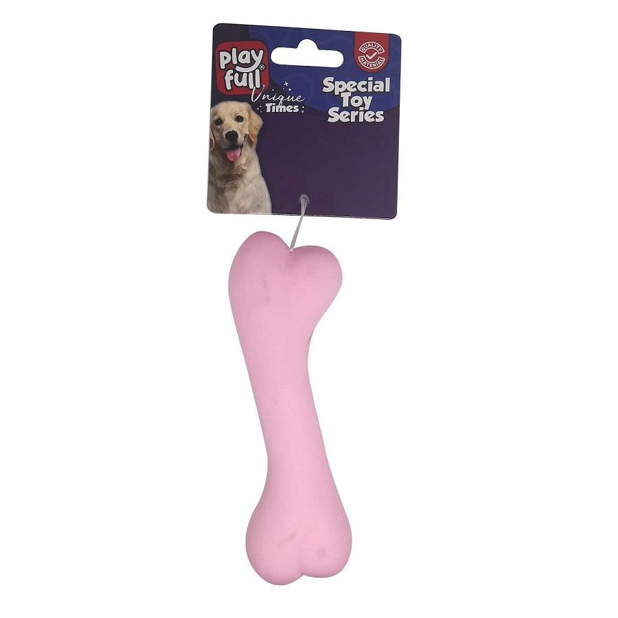 Playfull Bone Shaped Plastic Dog Toy Durable Chew 12 cm